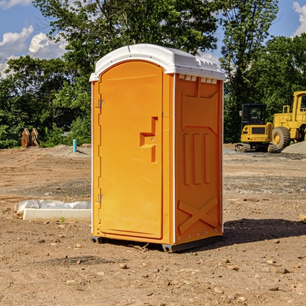 how often are the portable restrooms cleaned and serviced during a rental period in Reed Illinois